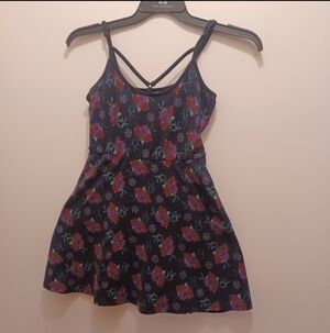 Hot Topic Goth Pentagram Rose print dress sz S